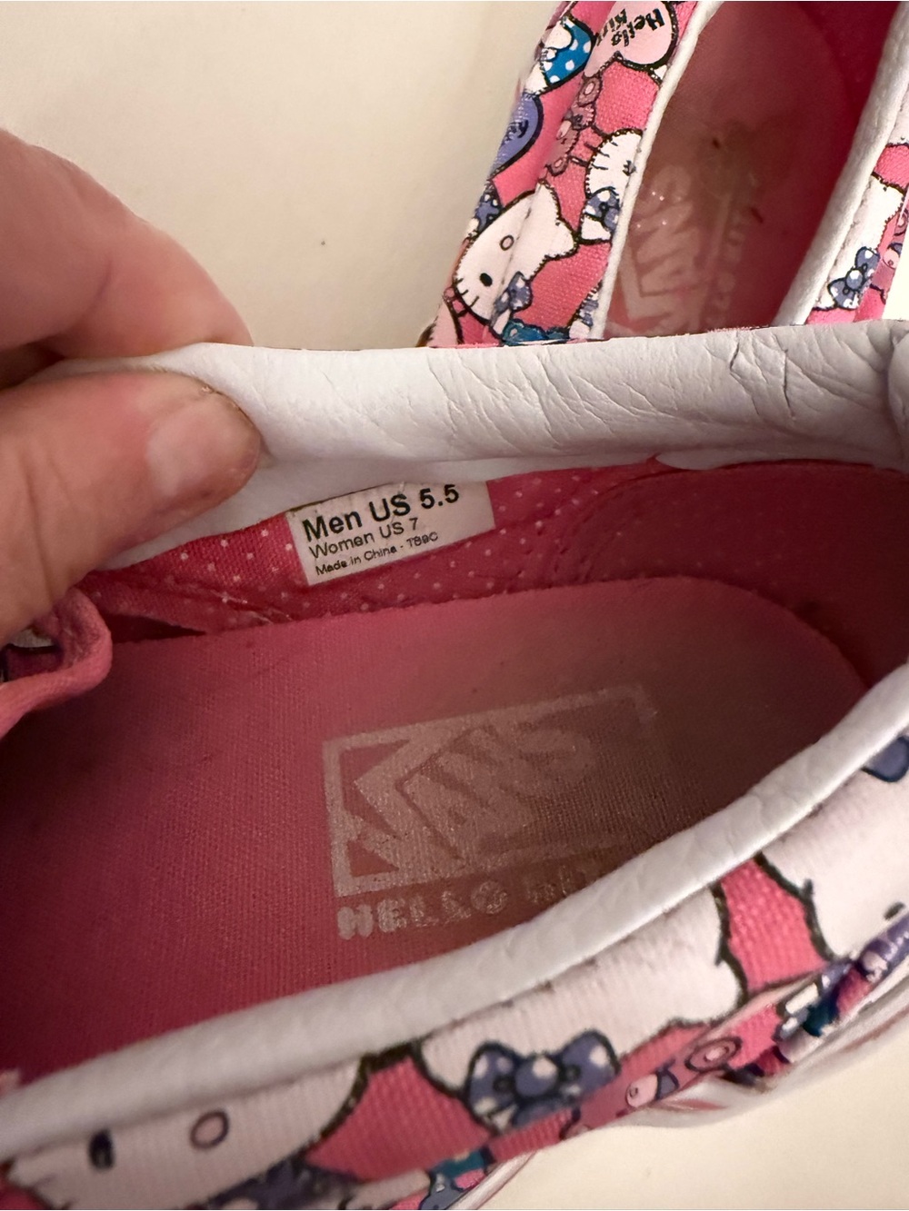 Vans Kids Slip-On Sneakers - Pink with Hello Kitty Print - Picture 6 of 6